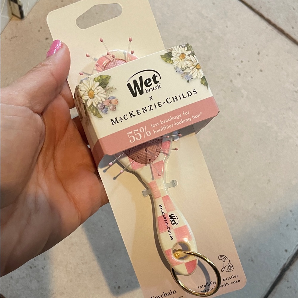 Wet Brush x MacKenzie-Childs Pink check Keychain target collab